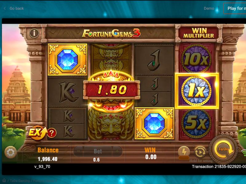 Fortune Gems 3 od TaDa Gaming v kasinu Pin Up