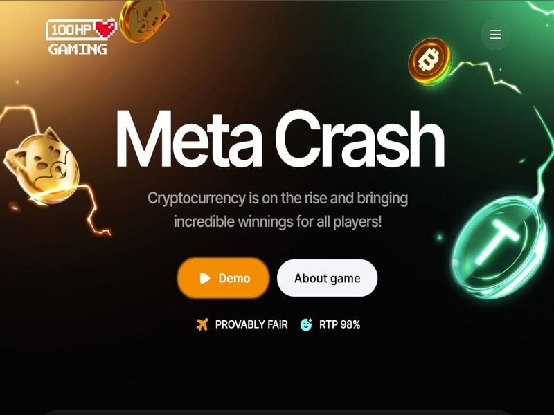 Грайте в Meta Crash і робіть ставки на криптовалюти, такі як біткойн Грайте в Meta Crash і робіть ставки на криптовалюти, такі як біткойн